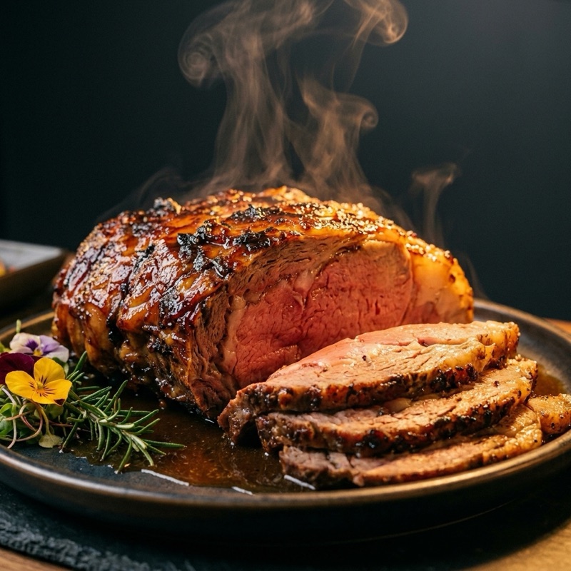 Prime rib carving — Paradise Buffet, Montclair
